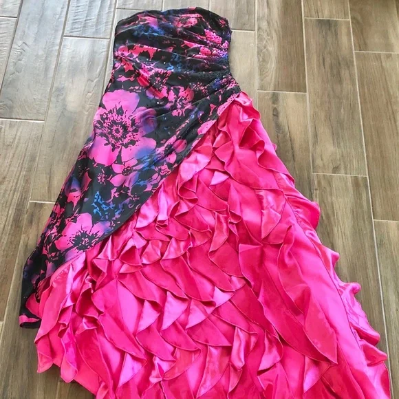 Jump | Dresses | Jump Apparel Beaded Ruffled Gown Strapless Dress Prom  Homecoming Cruise Party | Poshmark
